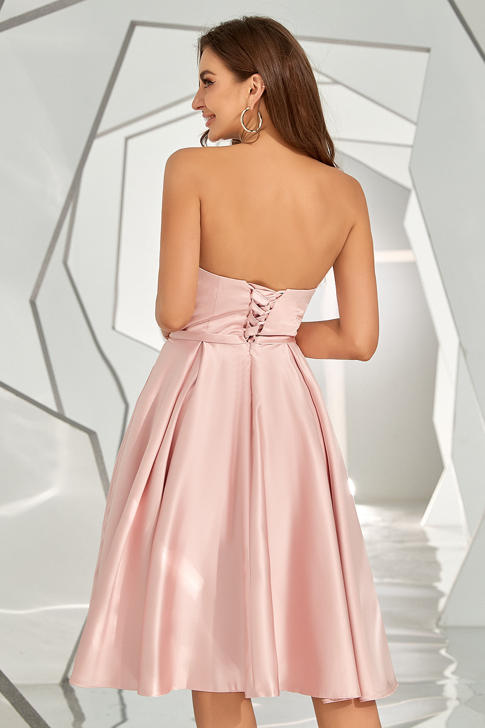 Blush Sweetheart A-Line Cocktail Dress