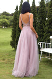 Blush Tulle & Sequins Ball Dress