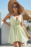 A Line Spaghetti Straps Light Green Summer Dress