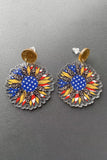 American Flag Heart Earrings