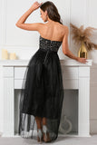 Black Sweetheart Beaded Ball Dress