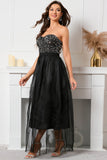 Black Sweetheart Beaded Ball Dress