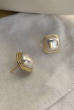 Vintage Square Pearl Earrings