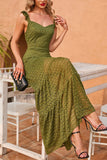 Army Green Summer Lace Maxi Dress