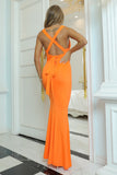 Orange Mermaid Formal Dress