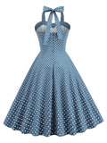 Halter Polka Dots Swing 1950s Dress