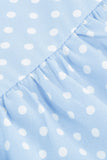 Light Blue Polka Dots Swing 1950s Dress
