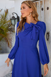 Long Sleeves Casual Dress with Bow