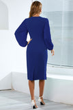 Bodycon Long Sleeves Casual Dress with Ruffles