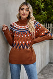 Turtleneck Vintage Striped Sweater