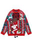 Oversize Red Christmas Wool Sweater