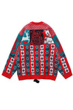 Oversize Red Christmas Wool Sweater