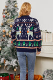 Long Sleeve Fawn Jacquard Christmas Sweater