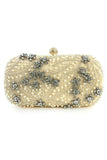 Black Beaded Evening Clutch Bag