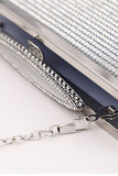 Silver Rhinestone Evening Clutch Bag