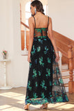 Dark Green Sparkly Long Ball Dress with Sequins