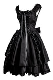 A Line Halloween Black Vintage Dress with Lace