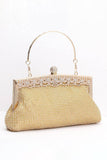 Golden Sparkly Rhinestone Evening Clutch Bag