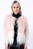 Black Winter Long Sleeve Faux Fur Coat