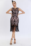 Sparkly Black Fringed 1920s Gatsby Dress