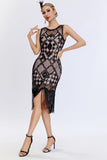 Sparkly Black Fringed 1920s Gatsby Dress