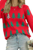 Black Christmas Tree Sweater with Long Sleeves