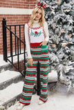 Christmas Red Snowflake Knitted Jumpsuits
