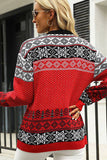 Christmas Red Elk Knitted Pullover Sweater