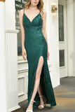 Dark Green Sequin Mermaid Long Formal Dress