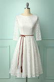 White Lace Midi Dress