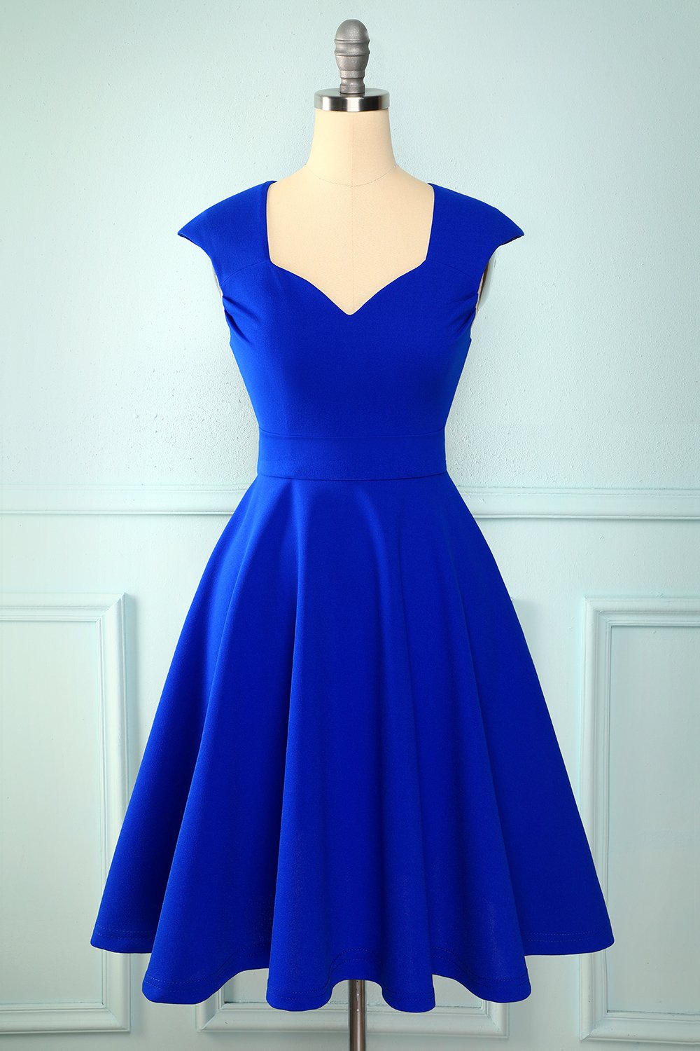 Royal Blue Solid Dress