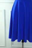 Royal Blue Solid Dress