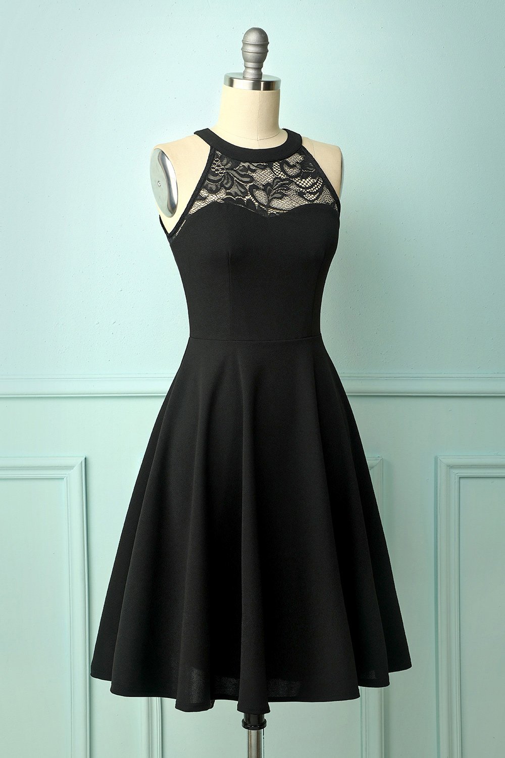 Black Lace Bridesmaid Dress