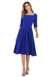 Royal Blue Dress with Pockets