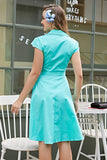 Retro Cap Sleeve 1950s Dress