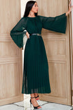 Dark Green Jewel Mother Dress with Belt