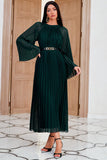 Dark Green Jewel Mother Dress with Belt