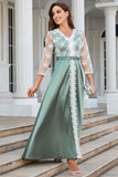 Green Mother Of The Bride Dress With Lace