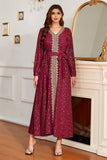 Burgundy V Neck Mother Of The Bride Dress