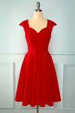 Red Solid Hoco Dress