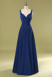 Glitter Royal Blue Long Ball Dress