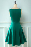 Burgundy Vintage 1950s Asymmetrical Dress