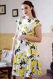 Lemon Floral Printed Dress
