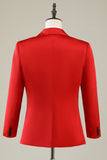 Notched Lapel Red Prom Blazer for Men