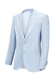 Light Grey Notched Lapel Men's 2-Piece Prom Party Suits