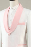 Light Pink Shawl Lapel 3 Piece Men's Prom Suits