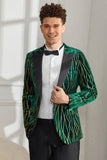 Dark Green Peak Lapel Men's Prom Blazer