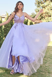 Lavender Tulle A-line Ball Dress with Beading