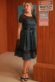 Green Gingham Vintage 1950s Dresses with Lace