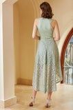 High-Low Mint Lace Dress